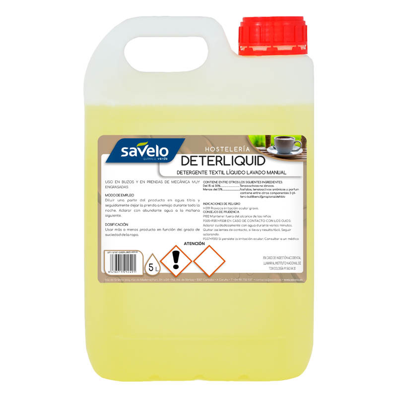 DETERLIQUID Detergente textil lavado manual